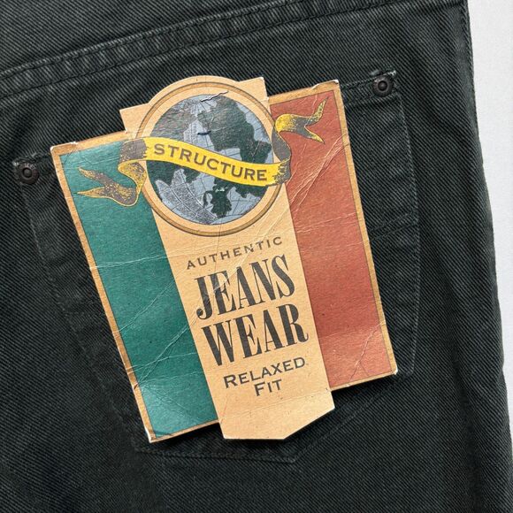 NWT Vintage Structure Men Relaxed Fit Jeans Size 34S 34x30 Denim Y2K C029 27 - Picture 15 of 16